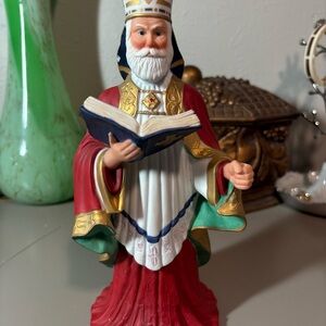 Lenox Limited Edition Saint Nicholas Figurine 1993 10” Tall *Missing Staff/Rod*
